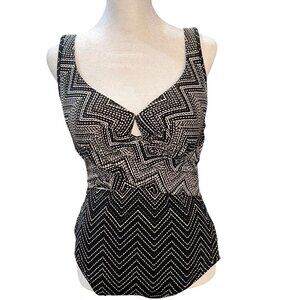 Miraclesuit Stitch Mix Escape Criss Cross One Piece Underwire Bathing Suit 14‎